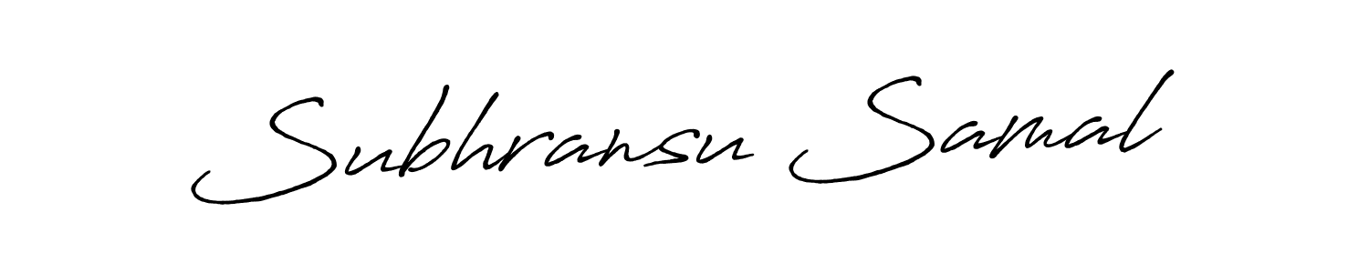 Design your own signature with our free online signature maker. With this signature software, you can create a handwritten (Antro_Vectra_Bolder) signature for name Subhransu Samal. Subhransu Samal signature style 7 images and pictures png