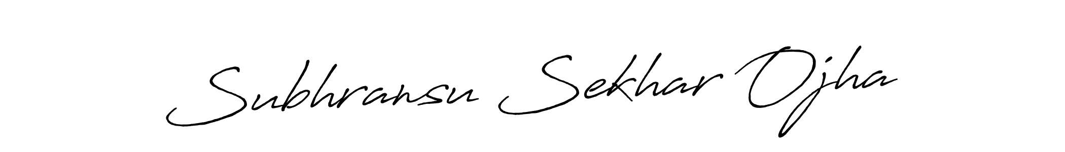 How to make Subhransu Sekhar Ojha name signature. Use Antro_Vectra_Bolder style for creating short signs online. This is the latest handwritten sign. Subhransu Sekhar Ojha signature style 7 images and pictures png