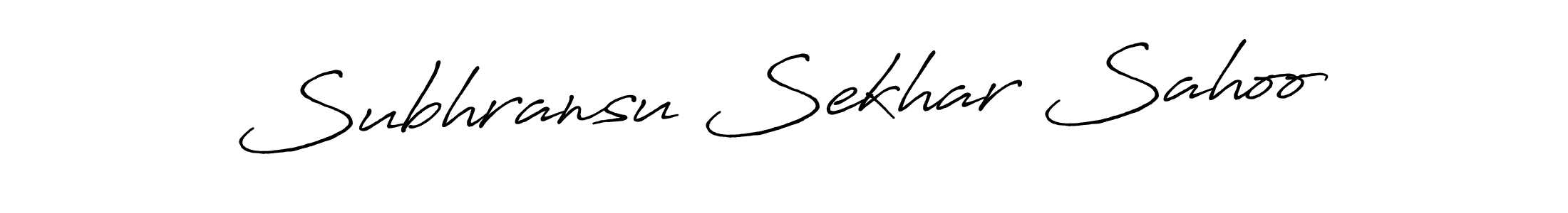 How to make Subhransu Sekhar Sahoo name signature. Use Antro_Vectra_Bolder style for creating short signs online. This is the latest handwritten sign. Subhransu Sekhar Sahoo signature style 7 images and pictures png