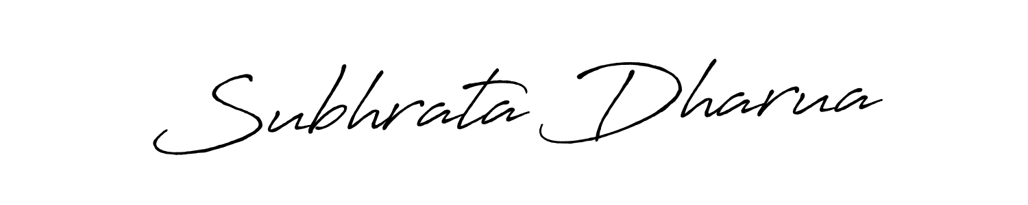 How to make Subhrata Dharua name signature. Use Antro_Vectra_Bolder style for creating short signs online. This is the latest handwritten sign. Subhrata Dharua signature style 7 images and pictures png