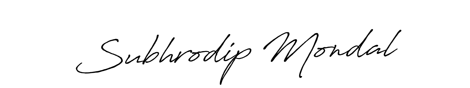 How to make Subhrodip Mondal signature? Antro_Vectra_Bolder is a professional autograph style. Create handwritten signature for Subhrodip Mondal name. Subhrodip Mondal signature style 7 images and pictures png
