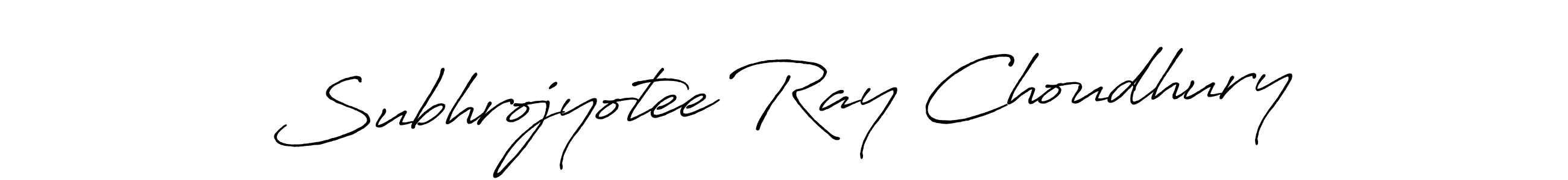 The best way (Antro_Vectra_Bolder) to make a short signature is to pick only two or three words in your name. The name Subhrojyotee Ray Choudhury include a total of six letters. For converting this name. Subhrojyotee Ray Choudhury signature style 7 images and pictures png