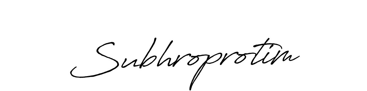 Make a beautiful signature design for name Subhroprotim. With this signature (Antro_Vectra_Bolder) style, you can create a handwritten signature for free. Subhroprotim signature style 7 images and pictures png