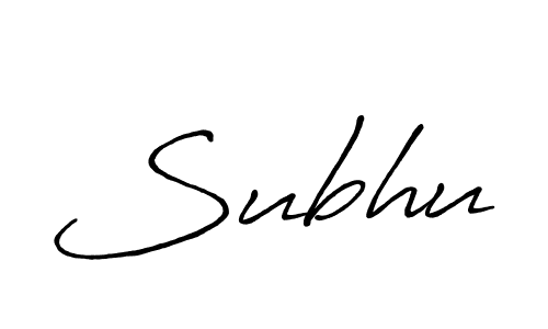 Create a beautiful signature design for name Subhu. With this signature (Antro_Vectra_Bolder) fonts, you can make a handwritten signature for free. Subhu signature style 7 images and pictures png