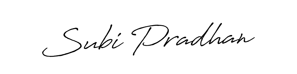 How to make Subi Pradhan signature? Antro_Vectra_Bolder is a professional autograph style. Create handwritten signature for Subi Pradhan name. Subi Pradhan signature style 7 images and pictures png