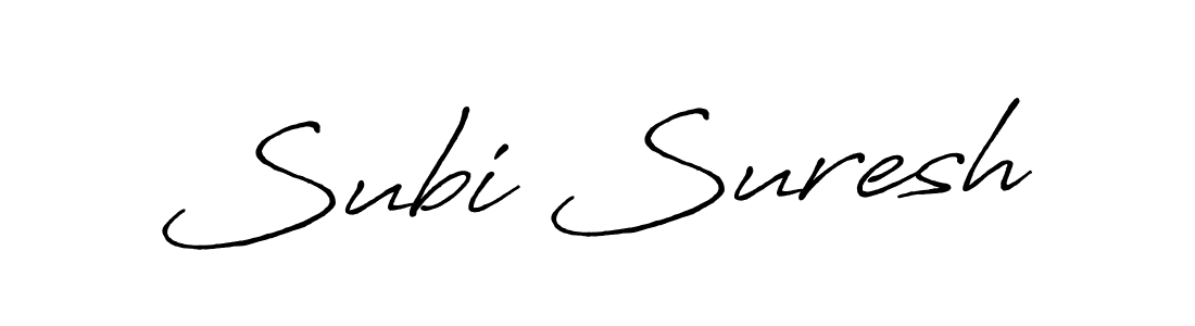 Design your own signature with our free online signature maker. With this signature software, you can create a handwritten (Antro_Vectra_Bolder) signature for name Subi Suresh. Subi Suresh signature style 7 images and pictures png