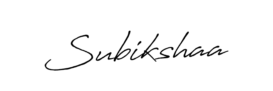 Use a signature maker to create a handwritten signature online. With this signature software, you can design (Antro_Vectra_Bolder) your own signature for name Subikshaa. Subikshaa signature style 7 images and pictures png