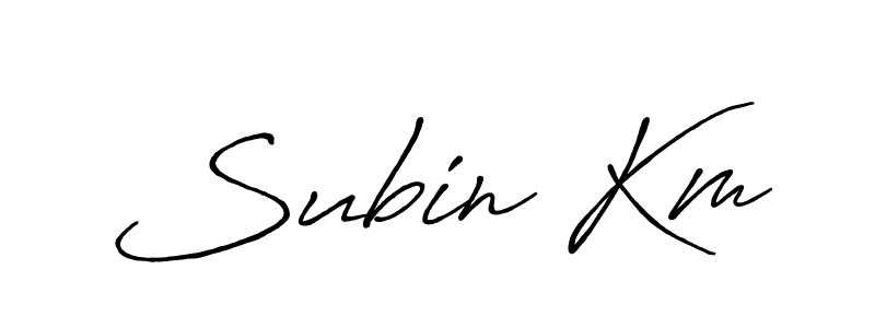 How to make Subin Km signature? Antro_Vectra_Bolder is a professional autograph style. Create handwritten signature for Subin Km name. Subin Km signature style 7 images and pictures png