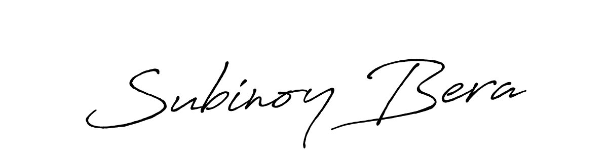 Make a beautiful signature design for name Subinoy Bera. With this signature (Antro_Vectra_Bolder) style, you can create a handwritten signature for free. Subinoy Bera signature style 7 images and pictures png