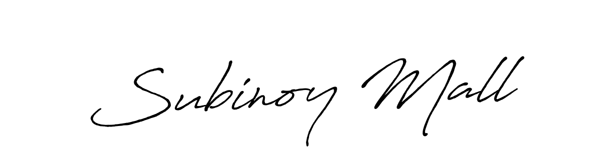 You should practise on your own different ways (Antro_Vectra_Bolder) to write your name (Subinoy Mall) in signature. don't let someone else do it for you. Subinoy Mall signature style 7 images and pictures png