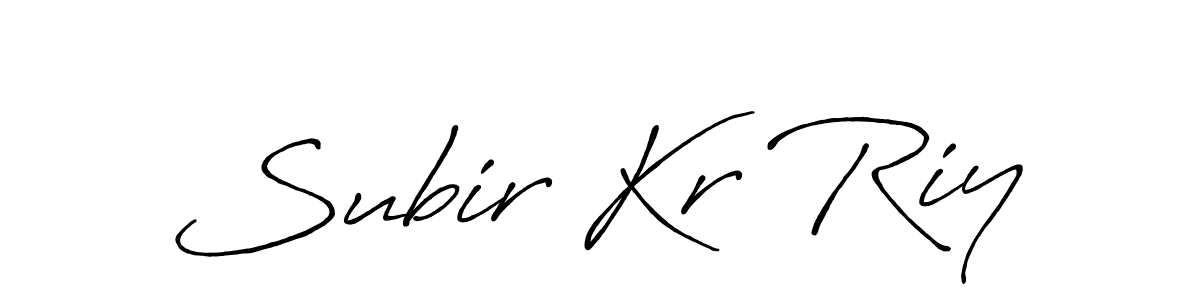 Subir Kr Riy stylish signature style. Best Handwritten Sign (Antro_Vectra_Bolder) for my name. Handwritten Signature Collection Ideas for my name Subir Kr Riy. Subir Kr Riy signature style 7 images and pictures png