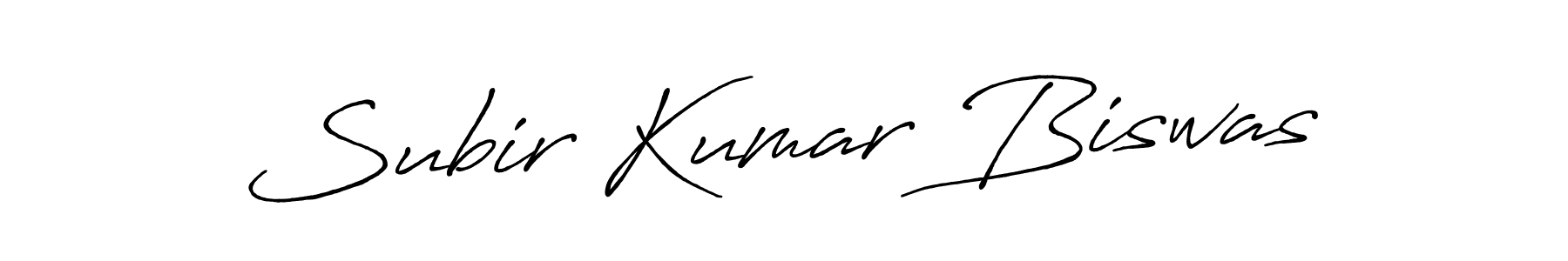 Create a beautiful signature design for name Subir Kumar Biswas. With this signature (Antro_Vectra_Bolder) fonts, you can make a handwritten signature for free. Subir Kumar Biswas signature style 7 images and pictures png