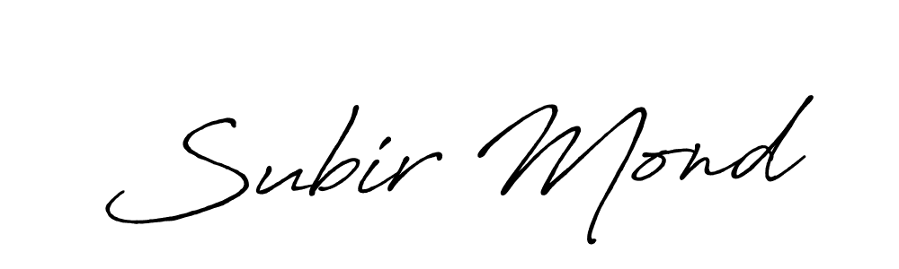 Subir Mond stylish signature style. Best Handwritten Sign (Antro_Vectra_Bolder) for my name. Handwritten Signature Collection Ideas for my name Subir Mond. Subir Mond signature style 7 images and pictures png