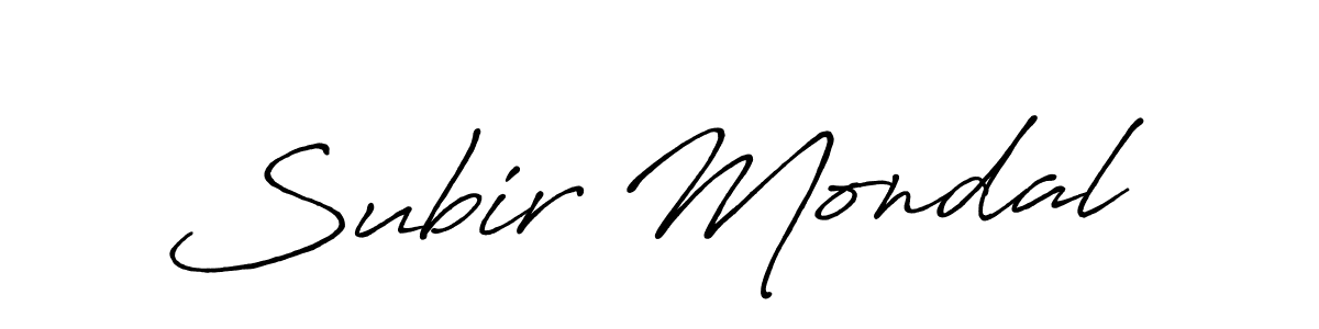 Also we have Subir Mondal name is the best signature style. Create professional handwritten signature collection using Antro_Vectra_Bolder autograph style. Subir Mondal signature style 7 images and pictures png