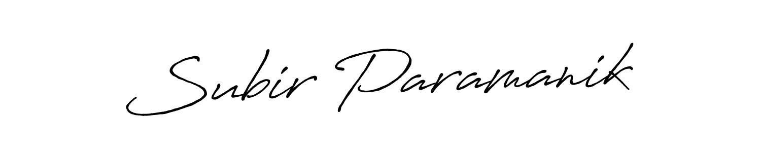 It looks lik you need a new signature style for name Subir Paramanik. Design unique handwritten (Antro_Vectra_Bolder) signature with our free signature maker in just a few clicks. Subir Paramanik signature style 7 images and pictures png