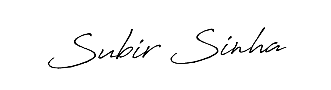 How to make Subir Sinha signature? Antro_Vectra_Bolder is a professional autograph style. Create handwritten signature for Subir Sinha name. Subir Sinha signature style 7 images and pictures png
