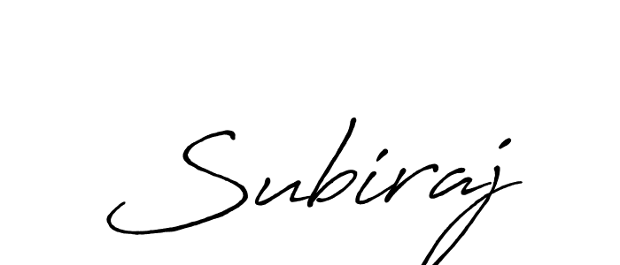 Create a beautiful signature design for name Subiraj. With this signature (Antro_Vectra_Bolder) fonts, you can make a handwritten signature for free. Subiraj signature style 7 images and pictures png