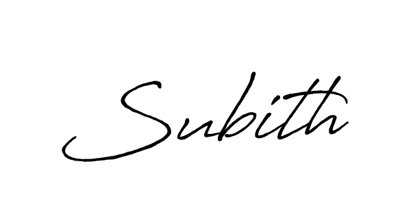 Subith stylish signature style. Best Handwritten Sign (Antro_Vectra_Bolder) for my name. Handwritten Signature Collection Ideas for my name Subith. Subith signature style 7 images and pictures png