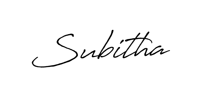 Also we have Subitha name is the best signature style. Create professional handwritten signature collection using Antro_Vectra_Bolder autograph style. Subitha signature style 7 images and pictures png