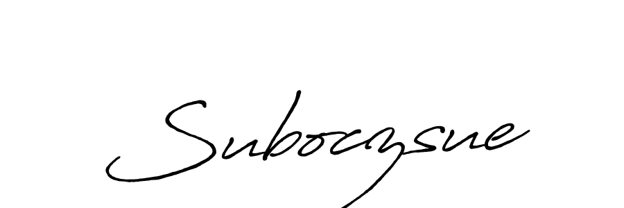 Use a signature maker to create a handwritten signature online. With this signature software, you can design (Antro_Vectra_Bolder) your own signature for name Suboczsue. Suboczsue signature style 7 images and pictures png