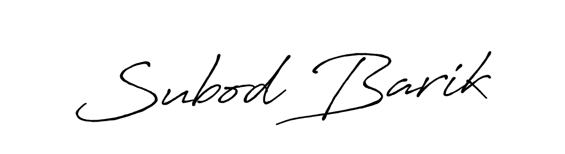 It looks lik you need a new signature style for name Subod Barik. Design unique handwritten (Antro_Vectra_Bolder) signature with our free signature maker in just a few clicks. Subod Barik signature style 7 images and pictures png