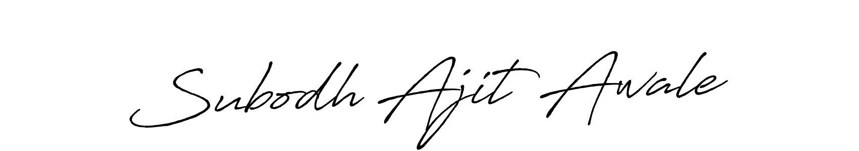 Make a beautiful signature design for name Subodh Ajit Awale. With this signature (Antro_Vectra_Bolder) style, you can create a handwritten signature for free. Subodh Ajit Awale signature style 7 images and pictures png