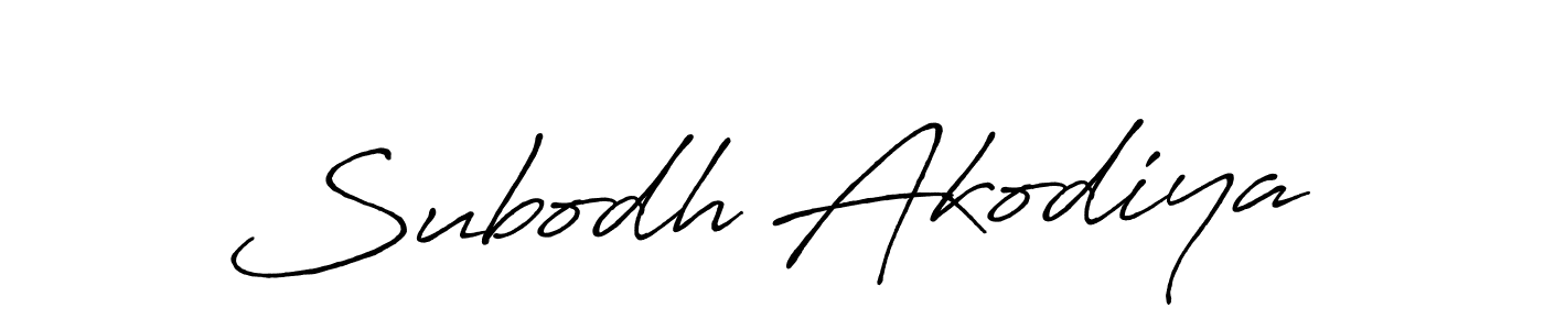 Make a short Subodh Akodiya signature style. Manage your documents anywhere anytime using Antro_Vectra_Bolder. Create and add eSignatures, submit forms, share and send files easily. Subodh Akodiya signature style 7 images and pictures png