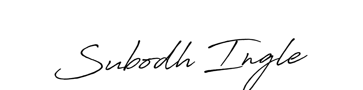 Design your own signature with our free online signature maker. With this signature software, you can create a handwritten (Antro_Vectra_Bolder) signature for name Subodh Ingle. Subodh Ingle signature style 7 images and pictures png