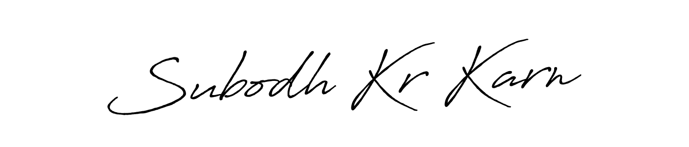 Make a beautiful signature design for name Subodh Kr Karn. With this signature (Antro_Vectra_Bolder) style, you can create a handwritten signature for free. Subodh Kr Karn signature style 7 images and pictures png