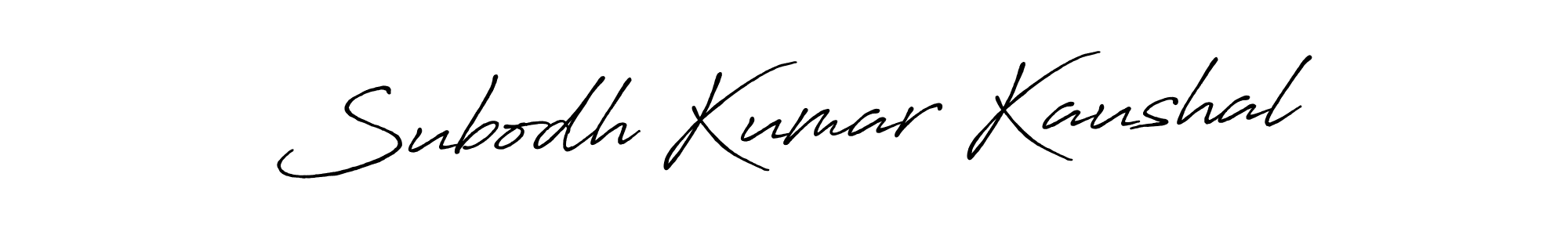 Make a beautiful signature design for name Subodh Kumar Kaushal. With this signature (Antro_Vectra_Bolder) style, you can create a handwritten signature for free. Subodh Kumar Kaushal signature style 7 images and pictures png