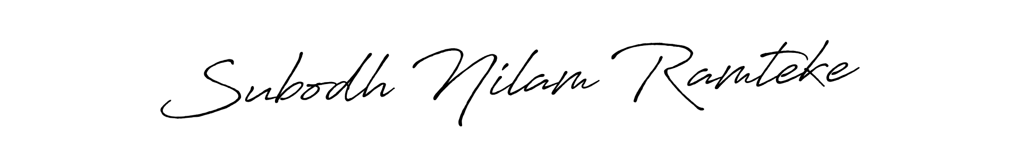 Design your own signature with our free online signature maker. With this signature software, you can create a handwritten (Antro_Vectra_Bolder) signature for name Subodh Nilam Ramteke. Subodh Nilam Ramteke signature style 7 images and pictures png