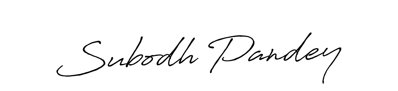 Use a signature maker to create a handwritten signature online. With this signature software, you can design (Antro_Vectra_Bolder) your own signature for name Subodh Pandey. Subodh Pandey signature style 7 images and pictures png