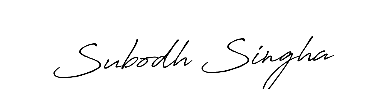 Design your own signature with our free online signature maker. With this signature software, you can create a handwritten (Antro_Vectra_Bolder) signature for name Subodh Singha. Subodh Singha signature style 7 images and pictures png