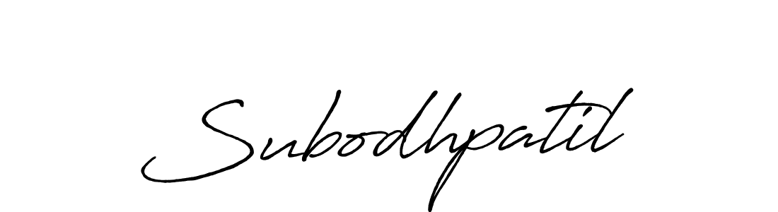 How to make Subodhpatil name signature. Use Antro_Vectra_Bolder style for creating short signs online. This is the latest handwritten sign. Subodhpatil signature style 7 images and pictures png