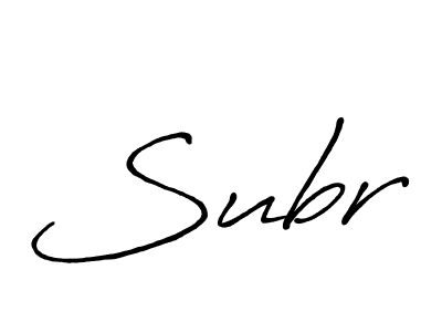 Use a signature maker to create a handwritten signature online. With this signature software, you can design (Antro_Vectra_Bolder) your own signature for name Subr. Subr signature style 7 images and pictures png