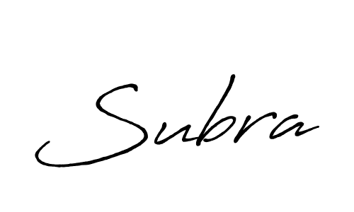 Design your own signature with our free online signature maker. With this signature software, you can create a handwritten (Antro_Vectra_Bolder) signature for name Subra. Subra signature style 7 images and pictures png