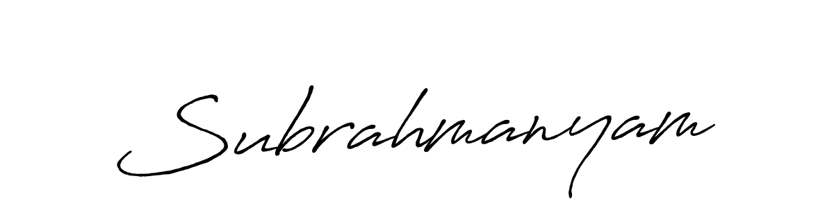 You should practise on your own different ways (Antro_Vectra_Bolder) to write your name (Subrahmanyam) in signature. don't let someone else do it for you. Subrahmanyam signature style 7 images and pictures png
