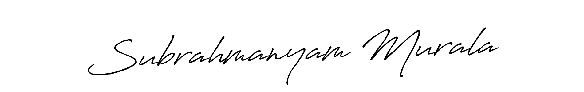 Also we have Subrahmanyam Murala name is the best signature style. Create professional handwritten signature collection using Antro_Vectra_Bolder autograph style. Subrahmanyam Murala signature style 7 images and pictures png