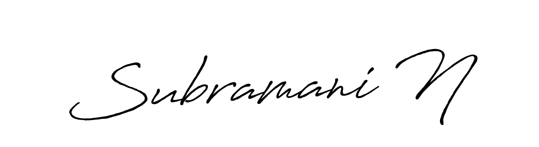Best and Professional Signature Style for Subramani N. Antro_Vectra_Bolder Best Signature Style Collection. Subramani N signature style 7 images and pictures png