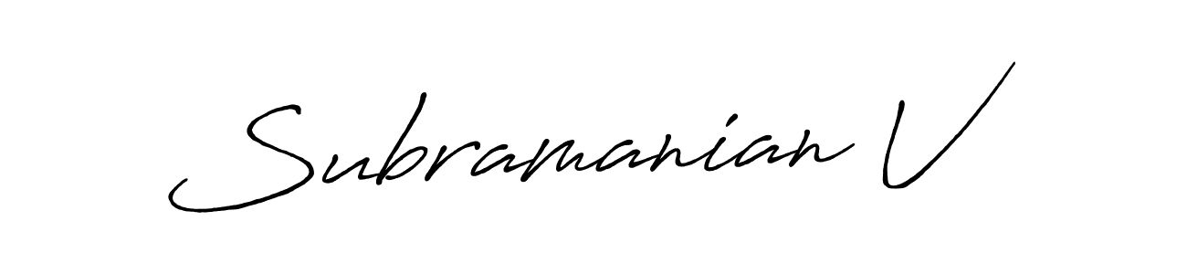 Make a beautiful signature design for name Subramanian V. Use this online signature maker to create a handwritten signature for free. Subramanian V signature style 7 images and pictures png
