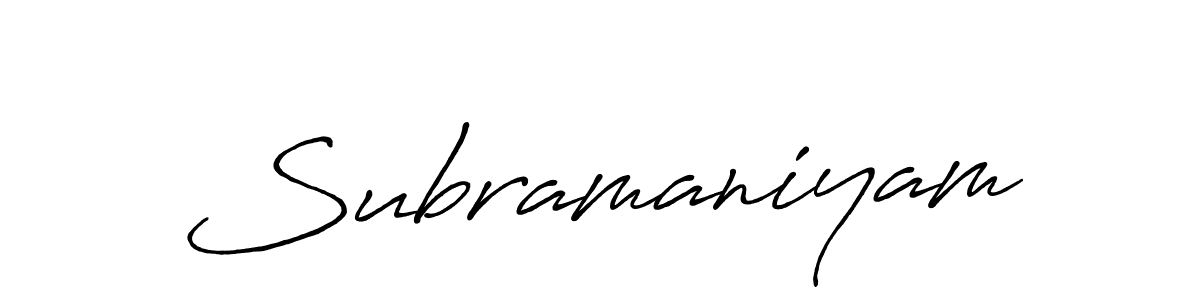 Subramaniyam stylish signature style. Best Handwritten Sign (Antro_Vectra_Bolder) for my name. Handwritten Signature Collection Ideas for my name Subramaniyam. Subramaniyam signature style 7 images and pictures png