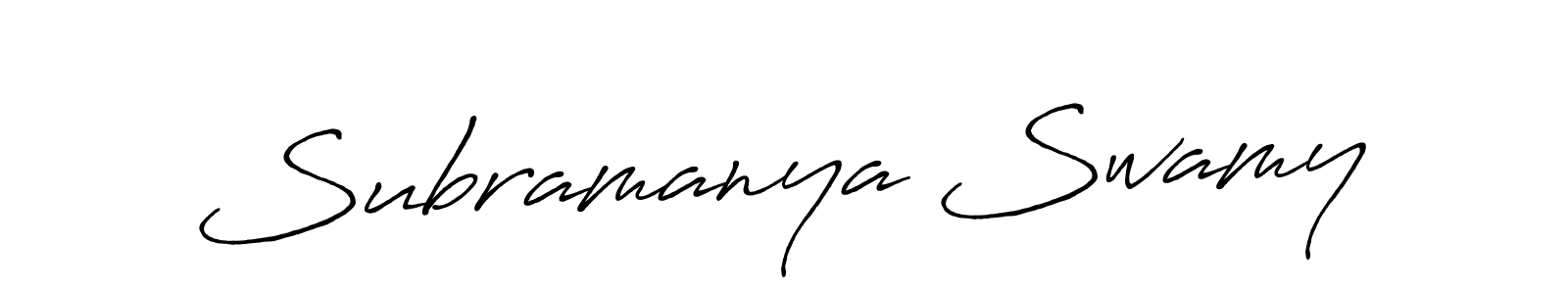 Design your own signature with our free online signature maker. With this signature software, you can create a handwritten (Antro_Vectra_Bolder) signature for name Subramanya Swamy. Subramanya Swamy signature style 7 images and pictures png