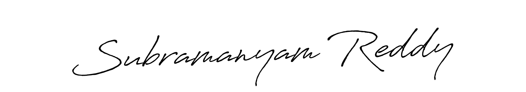 How to make Subramanyam Reddy signature? Antro_Vectra_Bolder is a professional autograph style. Create handwritten signature for Subramanyam Reddy name. Subramanyam Reddy signature style 7 images and pictures png
