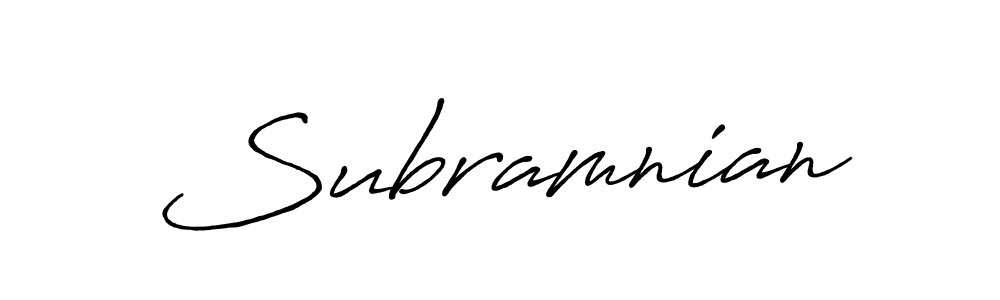 How to make Subramnian name signature. Use Antro_Vectra_Bolder style for creating short signs online. This is the latest handwritten sign. Subramnian signature style 7 images and pictures png