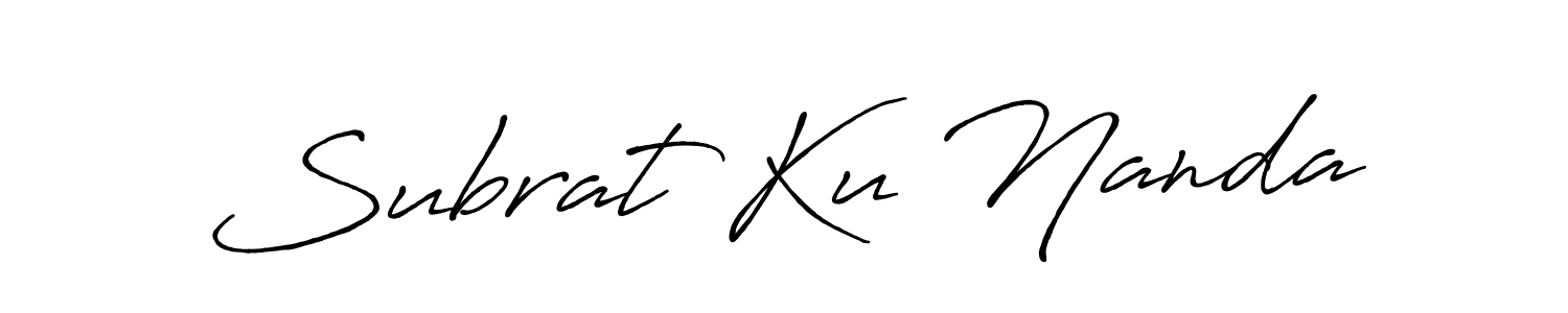 Subrat Ku Nanda stylish signature style. Best Handwritten Sign (Antro_Vectra_Bolder) for my name. Handwritten Signature Collection Ideas for my name Subrat Ku Nanda. Subrat Ku Nanda signature style 7 images and pictures png