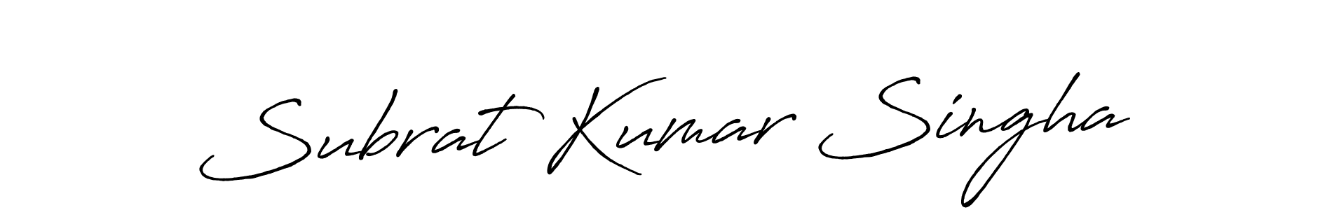 How to make Subrat Kumar Singha signature? Antro_Vectra_Bolder is a professional autograph style. Create handwritten signature for Subrat Kumar Singha name. Subrat Kumar Singha signature style 7 images and pictures png