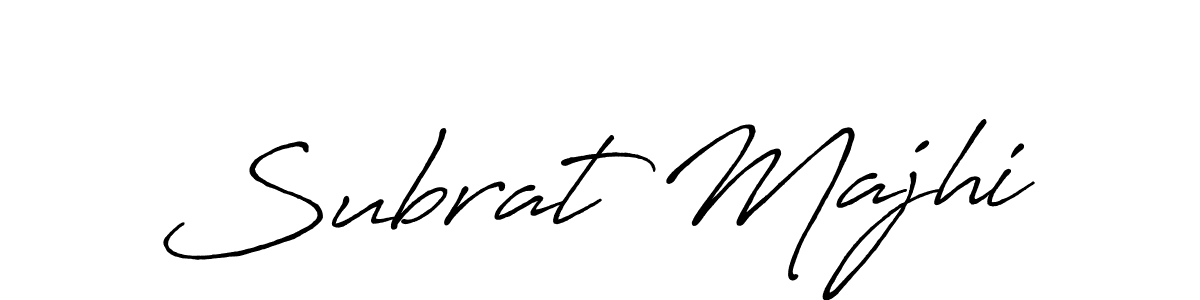 How to make Subrat Majhi name signature. Use Antro_Vectra_Bolder style for creating short signs online. This is the latest handwritten sign. Subrat Majhi signature style 7 images and pictures png