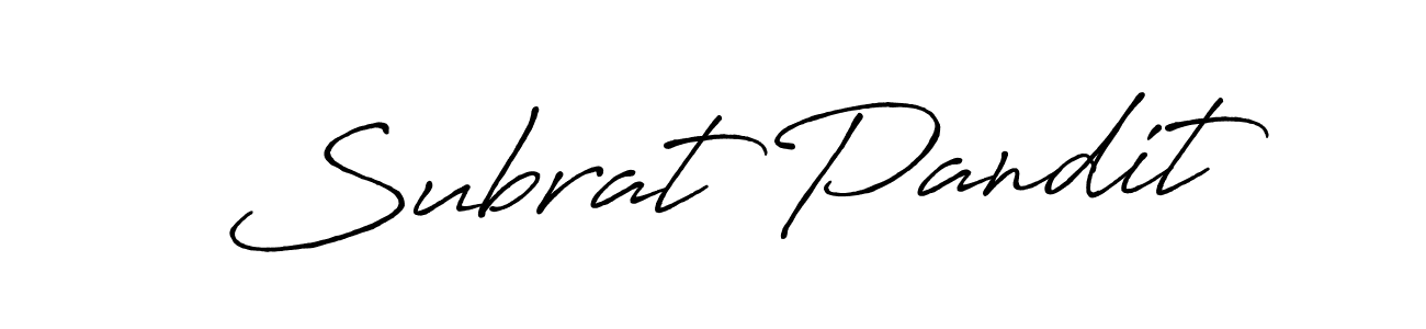 Subrat Pandit stylish signature style. Best Handwritten Sign (Antro_Vectra_Bolder) for my name. Handwritten Signature Collection Ideas for my name Subrat Pandit. Subrat Pandit signature style 7 images and pictures png