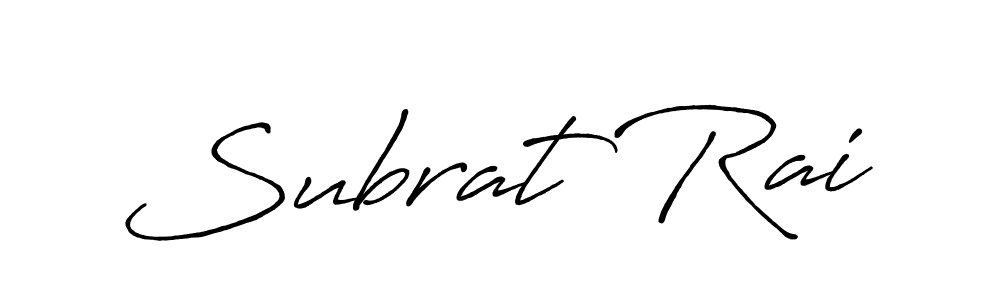 How to make Subrat Rai signature? Antro_Vectra_Bolder is a professional autograph style. Create handwritten signature for Subrat Rai name. Subrat Rai signature style 7 images and pictures png