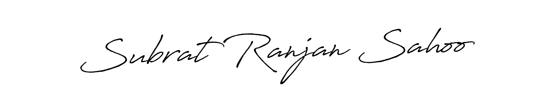 How to make Subrat Ranjan Sahoo name signature. Use Antro_Vectra_Bolder style for creating short signs online. This is the latest handwritten sign. Subrat Ranjan Sahoo signature style 7 images and pictures png
